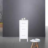 20 in. W x 12 in. D x 30 in. H Bathroom Vanity Cabinet Linen Cabinet with Three Drawers in White - Super Arbor