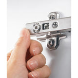 Concealed Full Overlay 1- 3/8 in. (35 mm) Frameless Hinge, Toolless Clip-On Cup assembly (10-Pack)