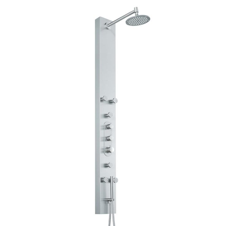 Dilana 66.875 in. 6-Jet High Pressure Shower Panel System with Adjustable Handheld Dual Shower in Stainless Steel
