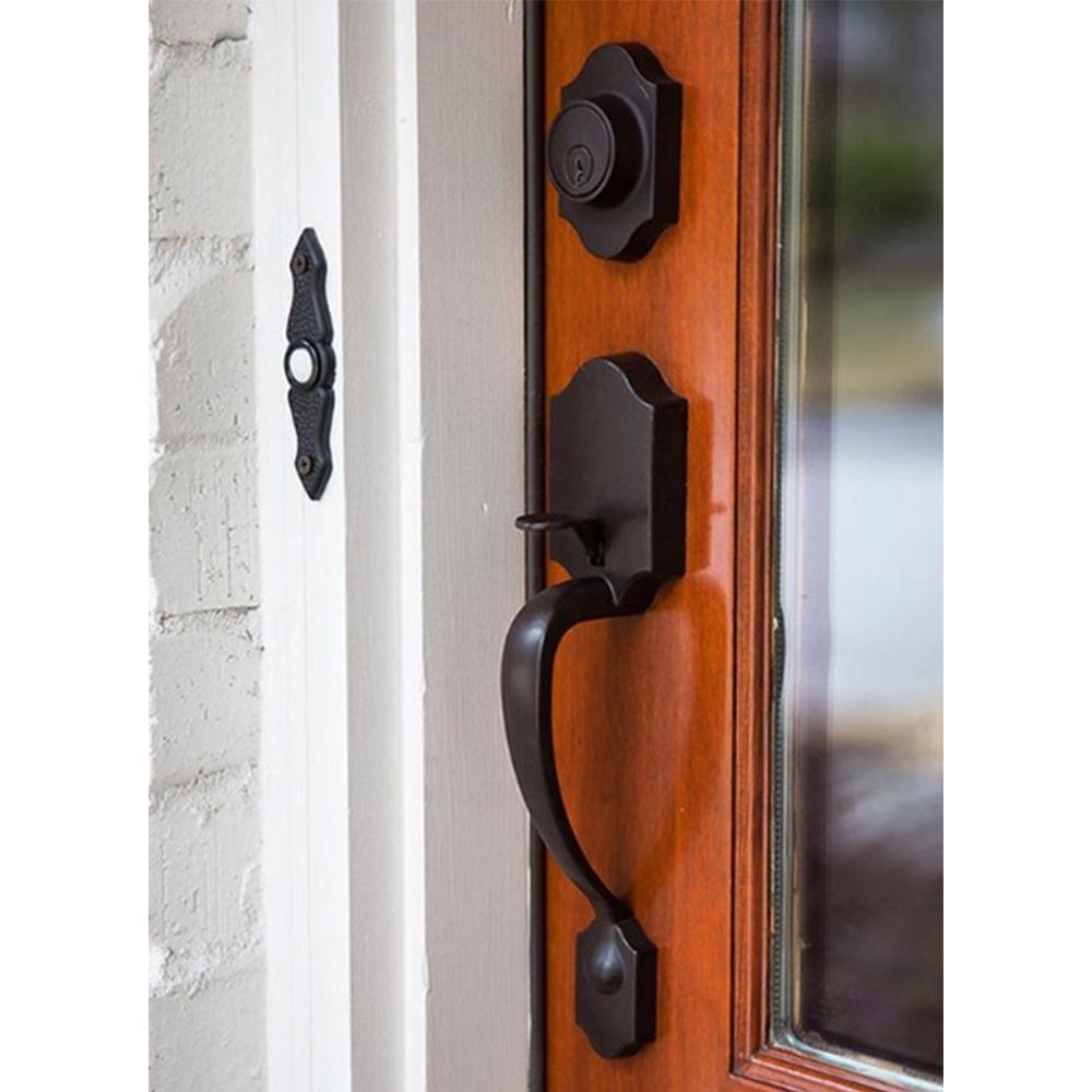 Wicklow Black Single Cylinder Deadbolt Entry Door Handleset - Super Arbor