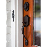 Wicklow Black Single Cylinder Deadbolt Entry Door Handleset - Super Arbor
