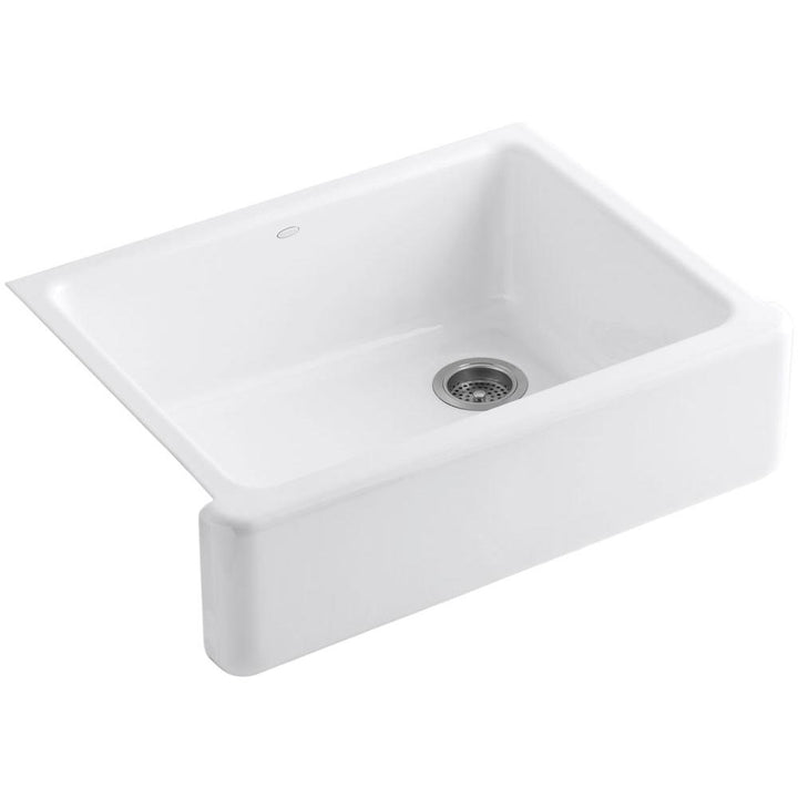 Whitehaven Farmhouse Undermount Apron Front Cast Iron 30 in. Self-Trimming Single Bowl Kitchen Sink in White - Super Arbor