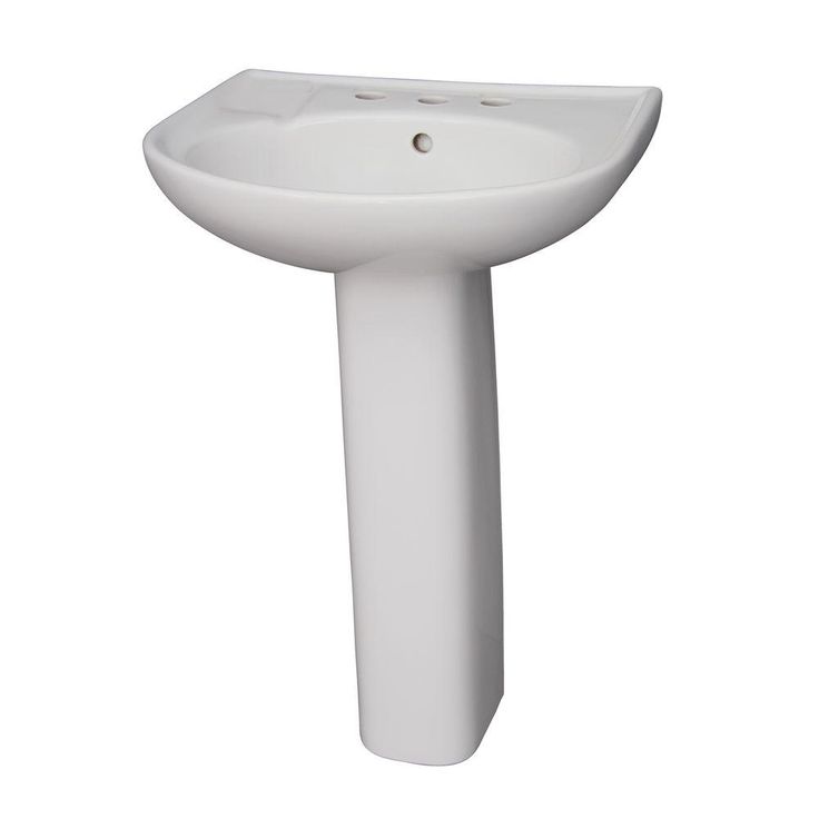 Barclay Products Cynthia 520 Pedestal Combo Bathroom Sink in White