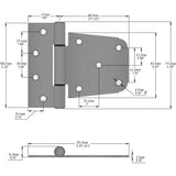 Everbilt 3-1/2 in. Galvanized Gate Tee Hinge