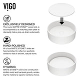VIGO Anvil Round Vessel Bathroom Sink in White Matte StoneTM