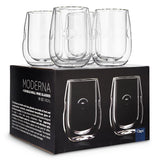 Moderna Artisan Series Double Wall Insulated Wine and Beverage Glasses (Set of 4)