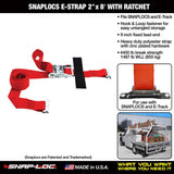 8 ft. x 2 in. Logistic E-Strap with Ratchet in Red - Super Arbor