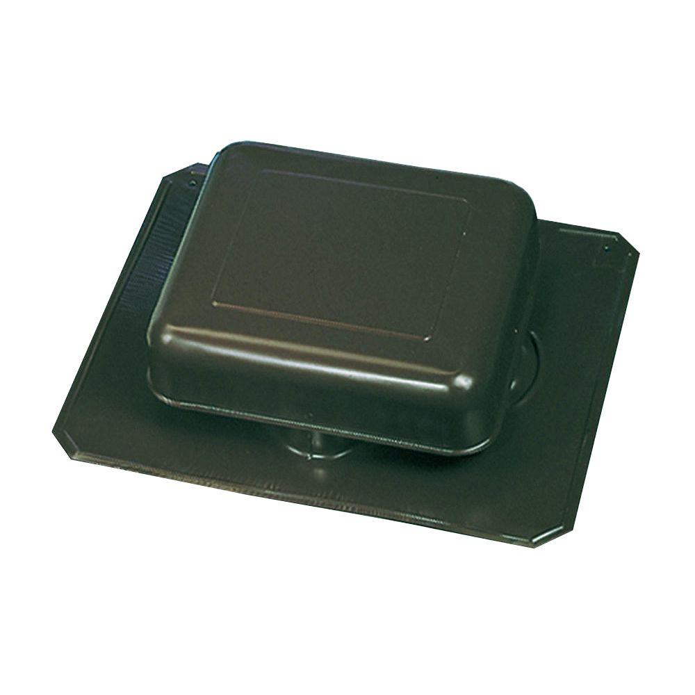 50 sq. in. NFA Aluminum Square-Top Roof Static Vent in Black - Super Arbor