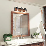 Wayner 3-Light Black Rustic Bathroom Vanity Light Water Pipe Wall Sconce