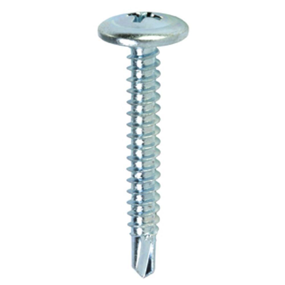 #8 x 1-1/4 in. Zinc Plated Steel Phillips Truss Head Drill Point Lath Screws (140-Pack)