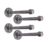 1/2 in. Black Pipe 8 in. L Wall Mounted Shelf Bracket Kit (4-Pack)