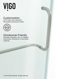 Pirouette 36 to 42 in. x 72 in. Frameless Pivot Shower Door in Brushed Nickel with Clear Glass and Handle - Super Arbor