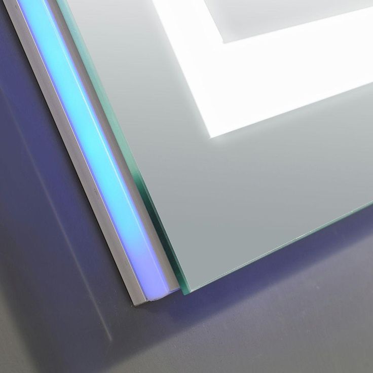 43.3 in. W x 27.6 in. H Frameless Rectangular LED Light Bathroom Vanity Mirror in Mirror
