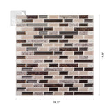 Como Crema 12 in. W x 12 in. H Peel and Stick Decorative Mosaic Wall Tile Backsplash (10-Tiles) - Super Arbor
