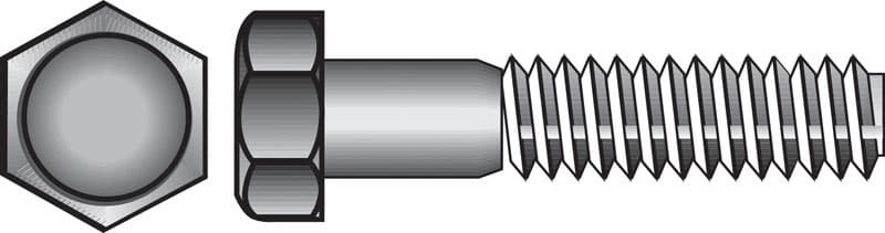 Hillman 1/4 in. Diameter x 2 in. Length Hot-Dipped Galvanized Steel Hex Bolt, 100-Pack