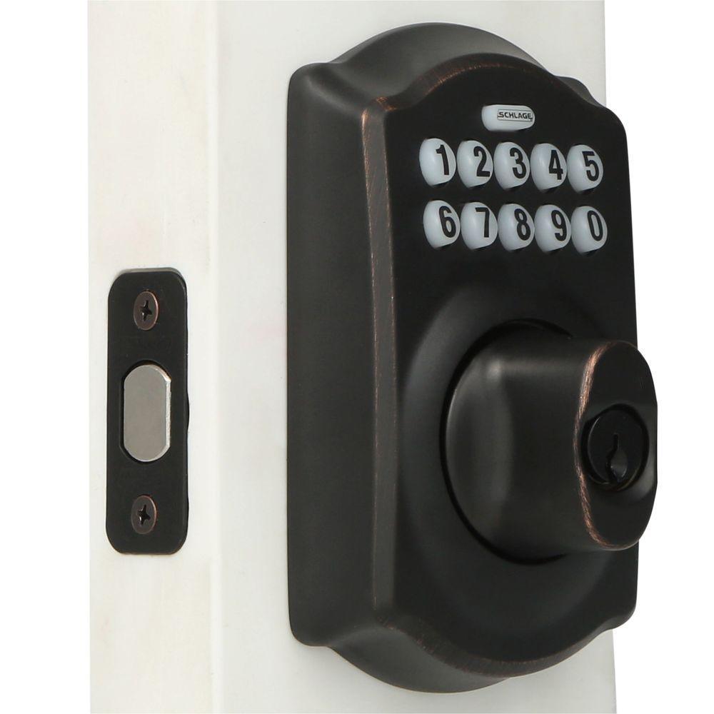 Camelot Satin Nickel Keypad Electronic Door Lock Deadbolt - Super Arbor
