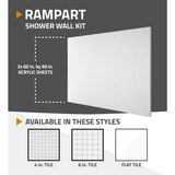 5 ft. Walk-in Non-Whirlpool Bathtub with 6 in. Tile Easy Up Adhesive Wall Surround in White - Super Arbor