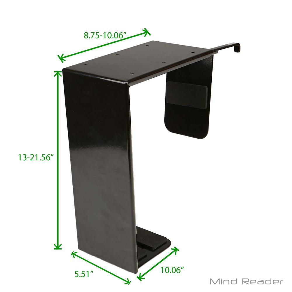 Black Under Desk Computer Tower Adjustable Holder - Super Arbor
