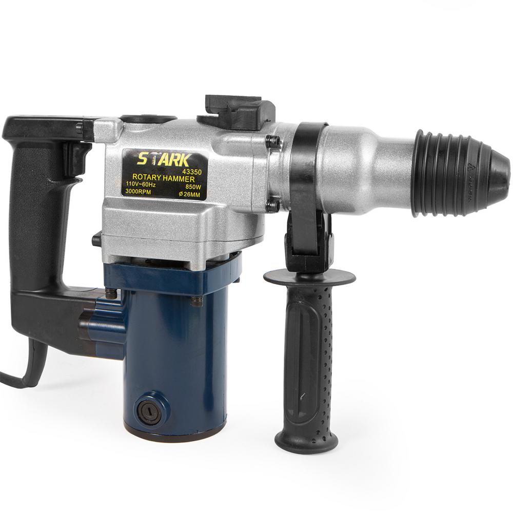 6.7 Amp 1/2 in. SDS-Plus Corded Rotary Hammer Drill with Chisel Bits