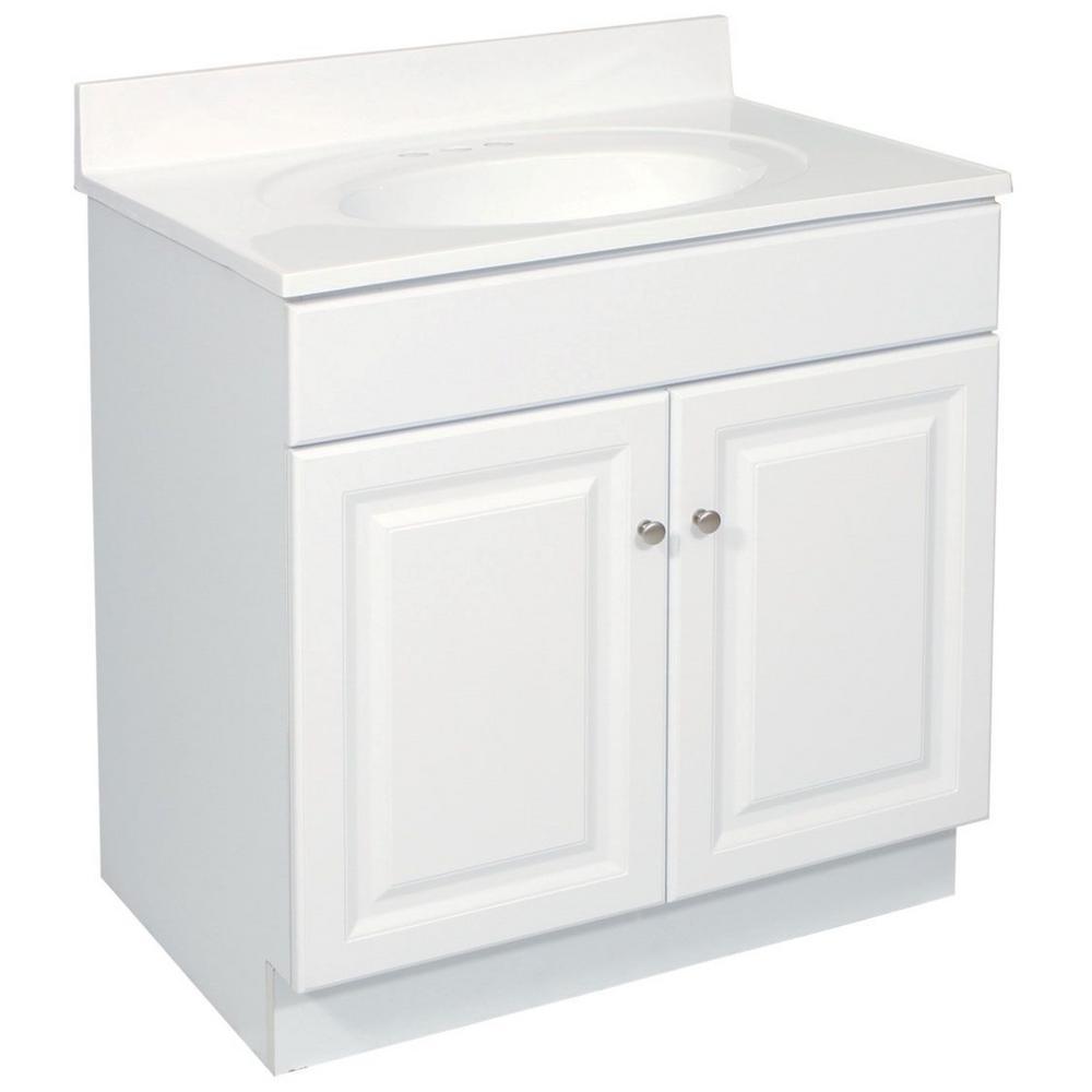 Wyndham 24 in. W x 18 in. D Unassembled Bath Vanity Cabinet Only in White Semi-Gloss