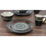 16-Piece Casual Shiny Finish Stoneware Dinnerware Set (Service for 4)