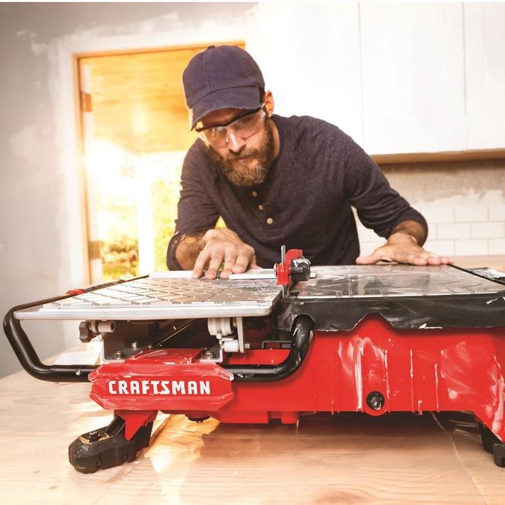 CRAFTSMAN 7-in 30-Amp Tabletop Sliding Table Tile Saw