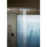 Real Rain 1-Spray 19 in. Single Ceiling Mount Waterfall Fixed Shower Head in White - Super Arbor