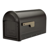 Barrington Post Mount Mailbox Black with Red Flag - Super Arbor