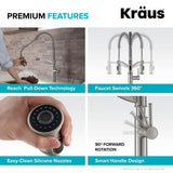 Sellette Single-Handle Pull-Down Sprayer Kitchen Faucet with Dual Function Sprayhead in Oil Rubbed Bronze - Super Arbor