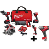 M18 FUEL 18-Volt Lithium-Ion Brushless Cordless Hammer Drill and Impact Driver Combo Kit (2-Tool) with Impact Wrench - Super Arbor