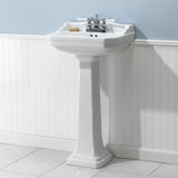 Foremost Series 1920 Pedestal Combo Bathroom Sink in White