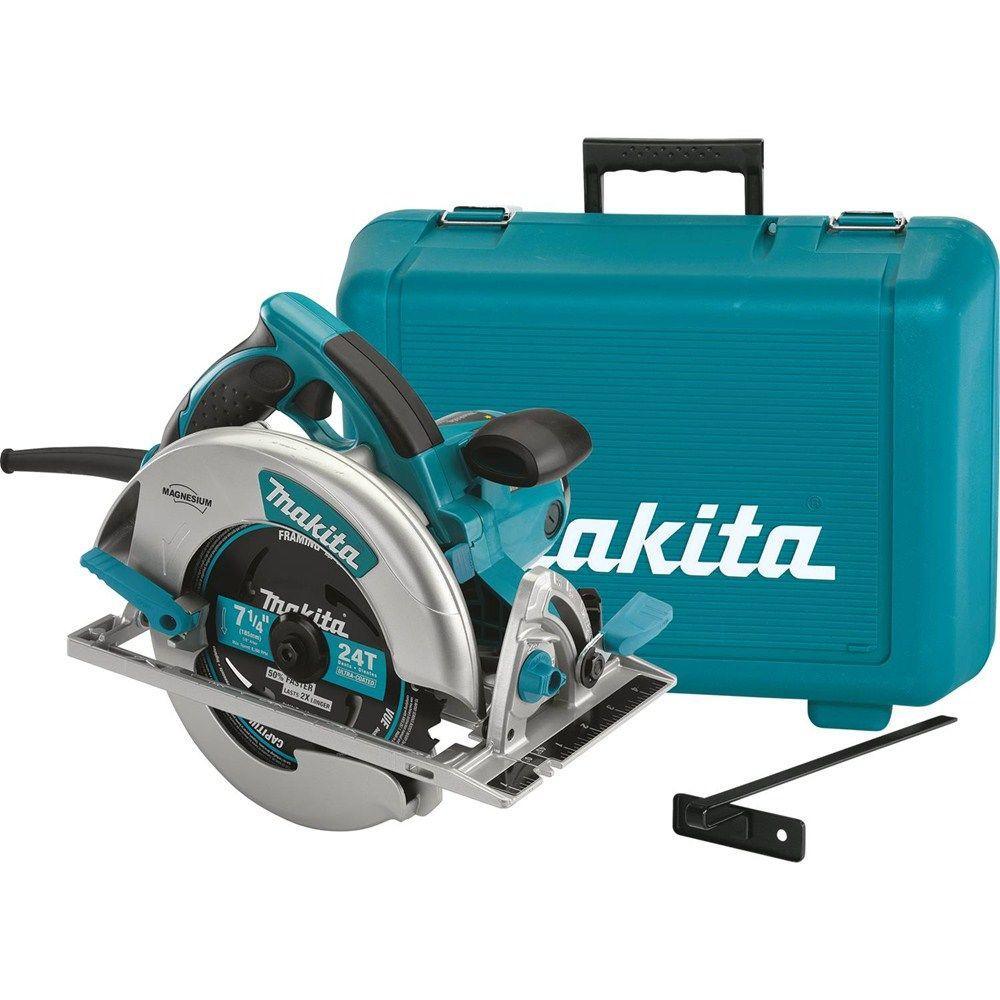 15 Amp 7-1/4 in. Lightweight Magnesium Circular Saw with bonus 2-1/2 in. 15-Degree Siding Coil Nailer - Super Arbor