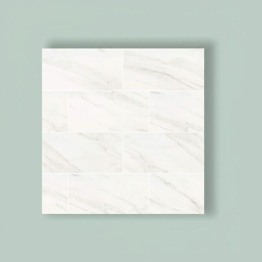 Home Decorators Collection Kolasus White Matte Porcelain Tile 12x24