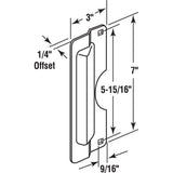 3 in. x 7 in. Bright Brass Plated Steel Outswing Latch Guard - Super Arbor