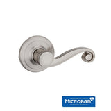 Lido Satin Nickel Passage Hall/Closet Door Lever Featuring Microban Antimicrobial Technology - Super Arbor