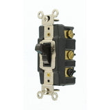 30 Amp Industrial Grade Heavy Duty Double-Pole Double-Throw Center-Off Maintained Contact Toggle Switch, Brown - Super Arbor
