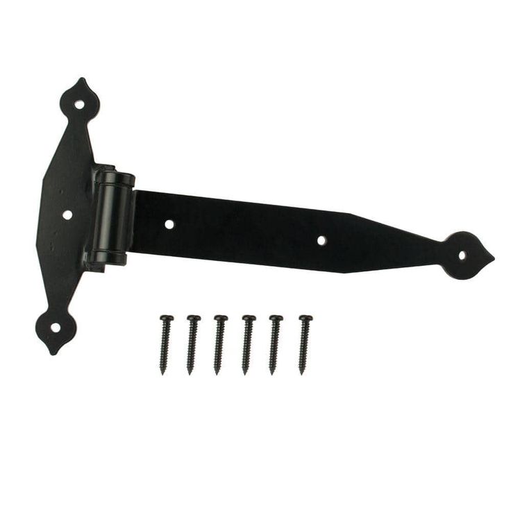 Everbilt 12 in. x 9 in. Black Gate Tee Hinge