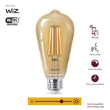 Amber ST19 LED 40-Watt Equivalent Dimmable Smart Wi-Fi Wiz Connected Wireless Light Bulb