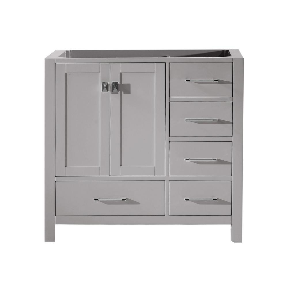 Caroline Avenue 60 in. W Bath Vanity Cabinet Only in Cashmere Gray - Super Arbor