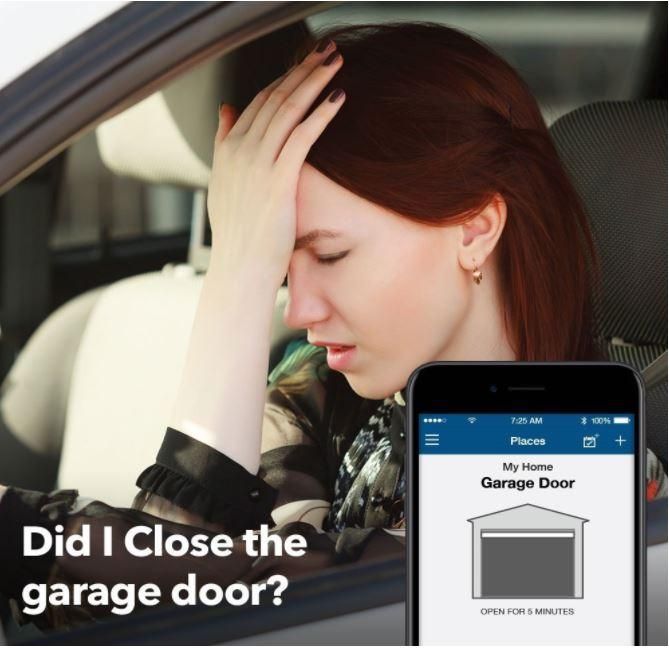 MyQ Smart Garage Door Opener Chamberlain MYQ-G0301 - Wireless & Wi-Fi Enabled Garage Hub with Smartphone Control