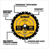 DEWALT 2-Pack 7-1/4-in 24 and 40 Set-Tooth Tungsten Carbide-Tipped Steel Circular Saw Blade Set