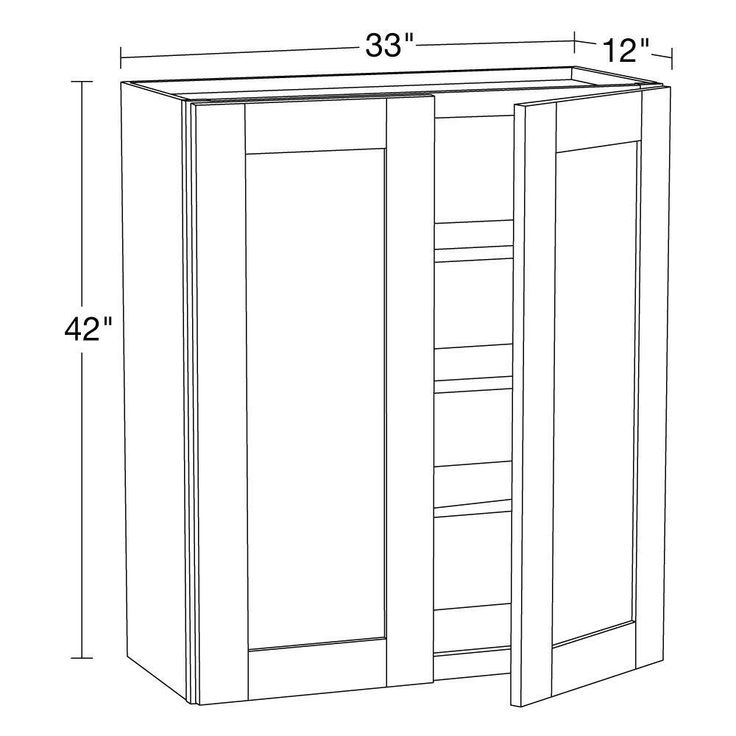 Home Decorators Collection Washington 33 in. W x 12 in. D x 42 in. H Assembled Plywood Wall Kitchen Cabinet in Vanguard Oak with Soft Close