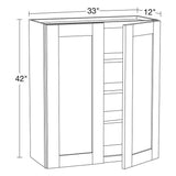 Home Decorators Collection Washington 33 in. W x 12 in. D x 42 in. H Assembled Plywood Wall Kitchen Cabinet in Vanguard Oak with Soft Close