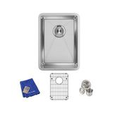 Crosstown Undermount Stainless Steel 32 in. Single Bowl Kitchen Sink with Center Drain