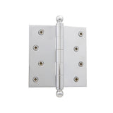 4 in. Ball Tip Residential Hinge with Square Corners in Antique Brass - Super Arbor