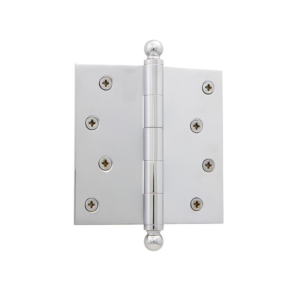 4 in. Ball Tip Residential Hinge with Square Corners in Oil-Rubbed Bronze - Super Arbor