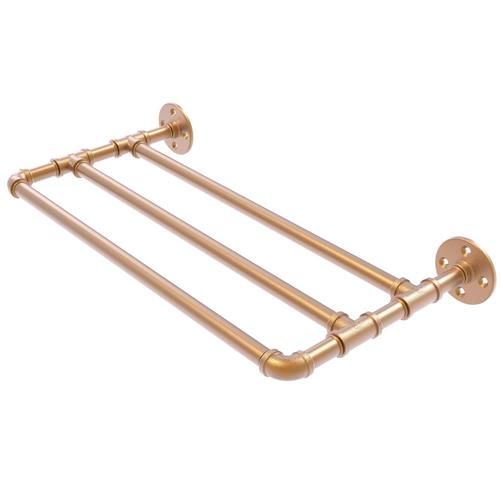 Allied Brass Pipeline Collection 18-in Wall Mounted Towel Shelf in Brushed Bronze