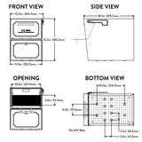 Oasis Classic Locking Post Mount Parcel Mailbox with High Security Reinforced Lock, Black - Super Arbor