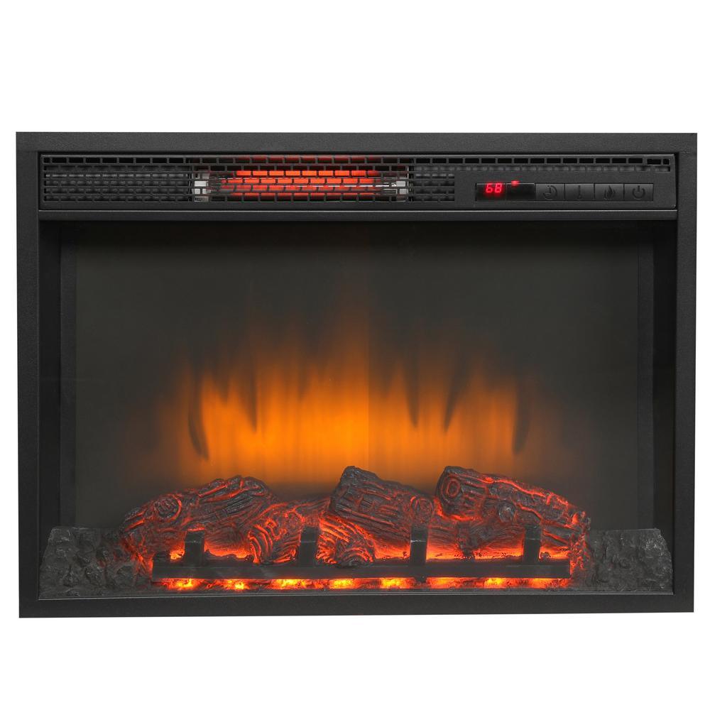 Edenfield 48 in. Freestanding Infrared Electric Fireplace TV Stand in Aged White - Super Arbor