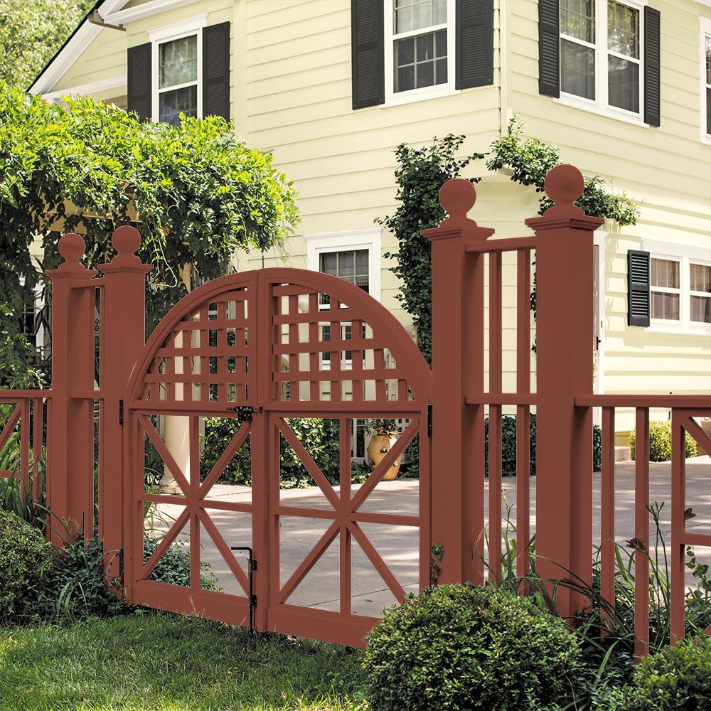 BEHR 5 gal. #SC-330 Redwood Solid Color House and Fence Exterior Wood Stain - Super Arbor